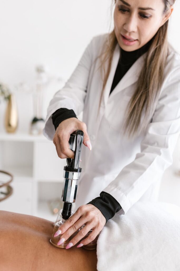 photograph of an acupuncturist